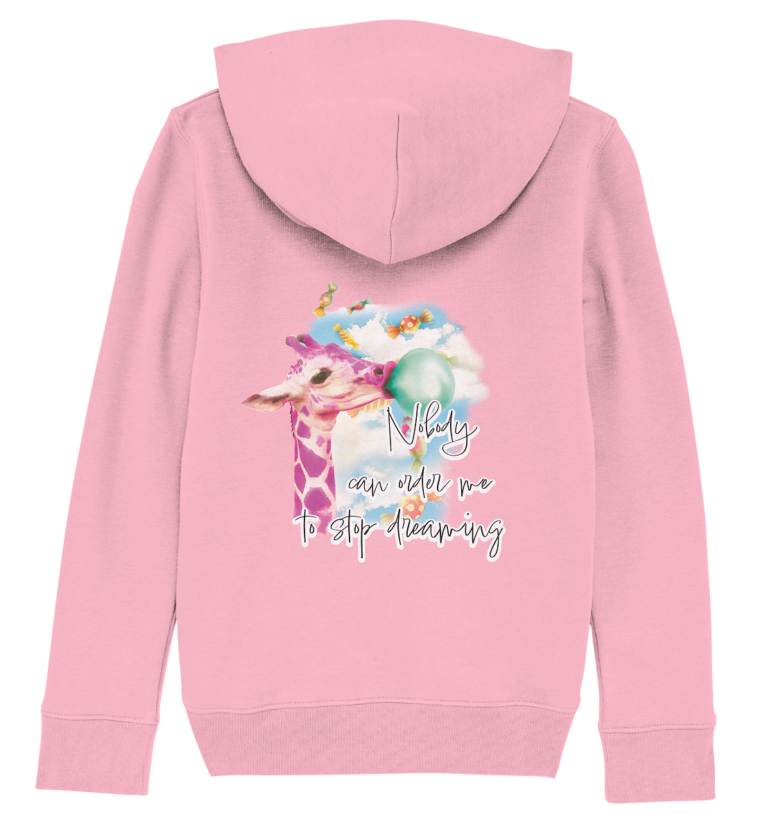 Backsideprint - Nobody can order me to stop dreaming - Kids Organic Hoodie