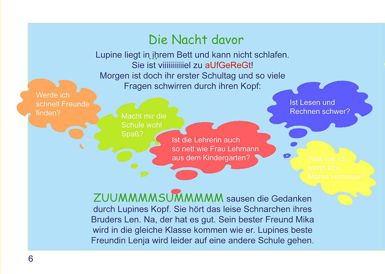 Kinderbuch- Len und Lupine - Mein erster Schultag (Hardcover)
