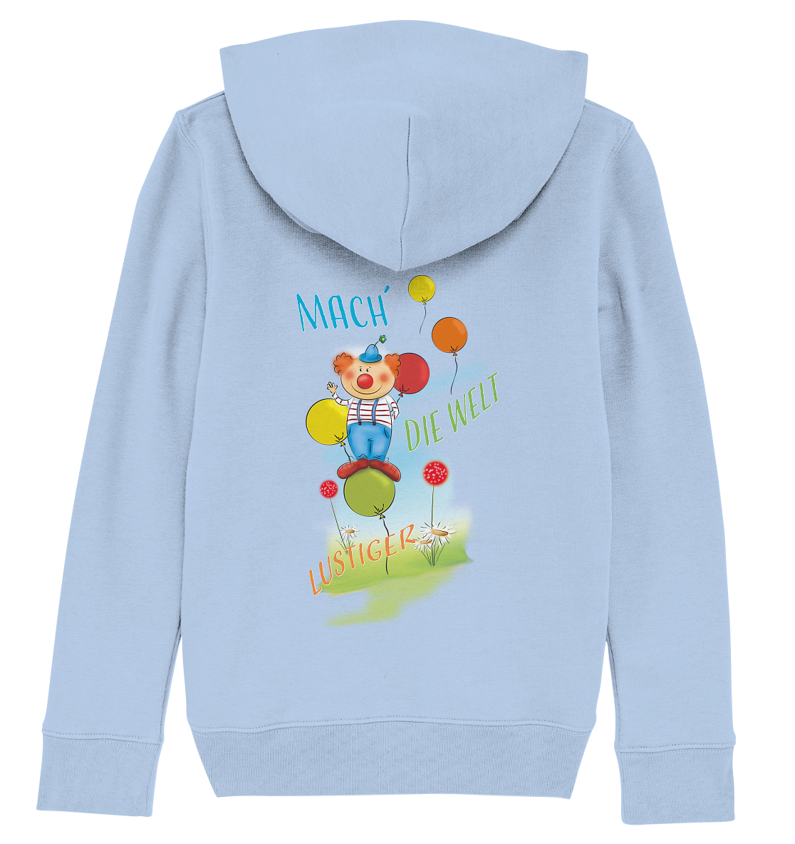 Mach die Welt lustiger - Backside Print -  - Kids Organic Hoodie