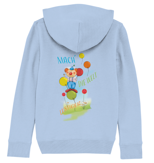 Mach die Welt lustiger - Backside Print -  - Kids Organic Hoodie