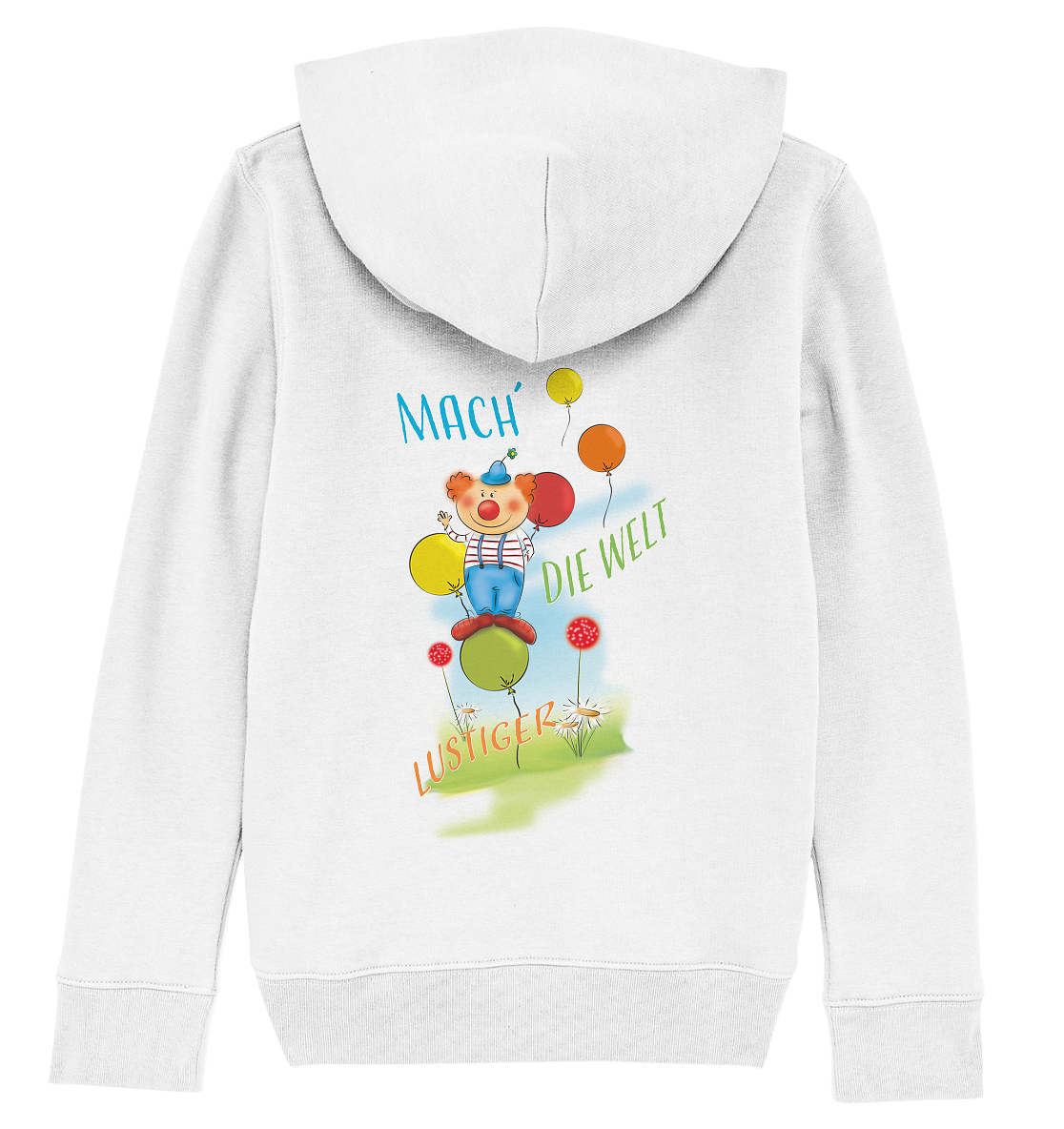 Mach die Welt lustiger - Backside Print -  - Kids Organic Hoodie
