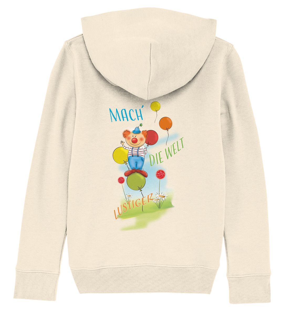 Mach die Welt lustiger - Backside Print -  - Kids Organic Hoodie
