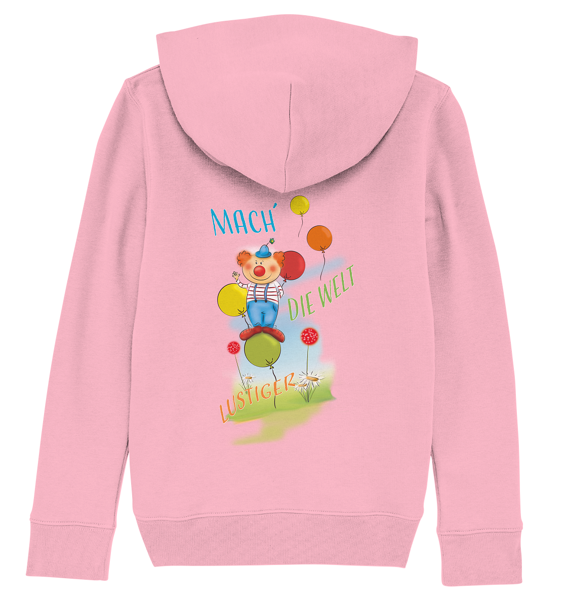 Mach die Welt lustiger - Backside Print -  - Kids Organic Hoodie
