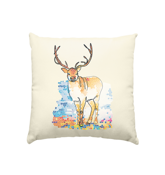 Hirsch-Artwork - Kissen 40x40cm