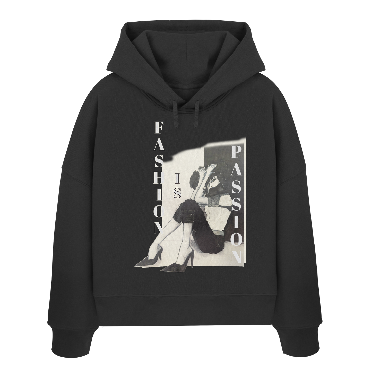 Fashion is passion - Womens Organic Boxcut Hoodie